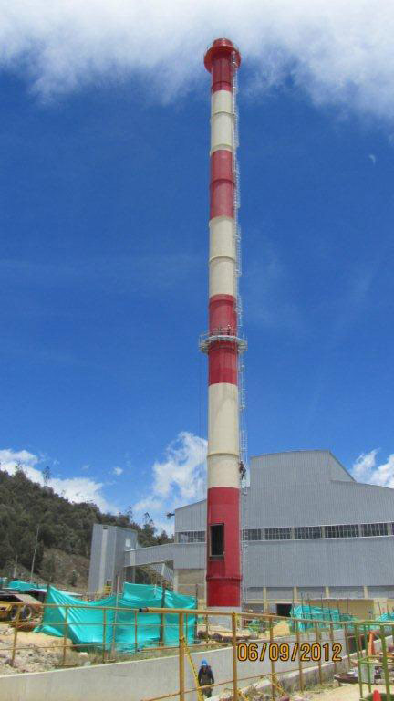 100 метровая стальная башня с двойной обшивкой в Колумбии